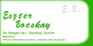 eszter bocskay business card